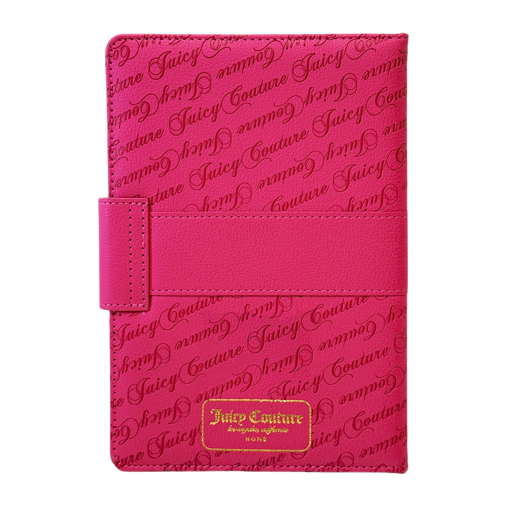 Juicy Couture Faux Leather Journal with Snap Closure & Heart Pen