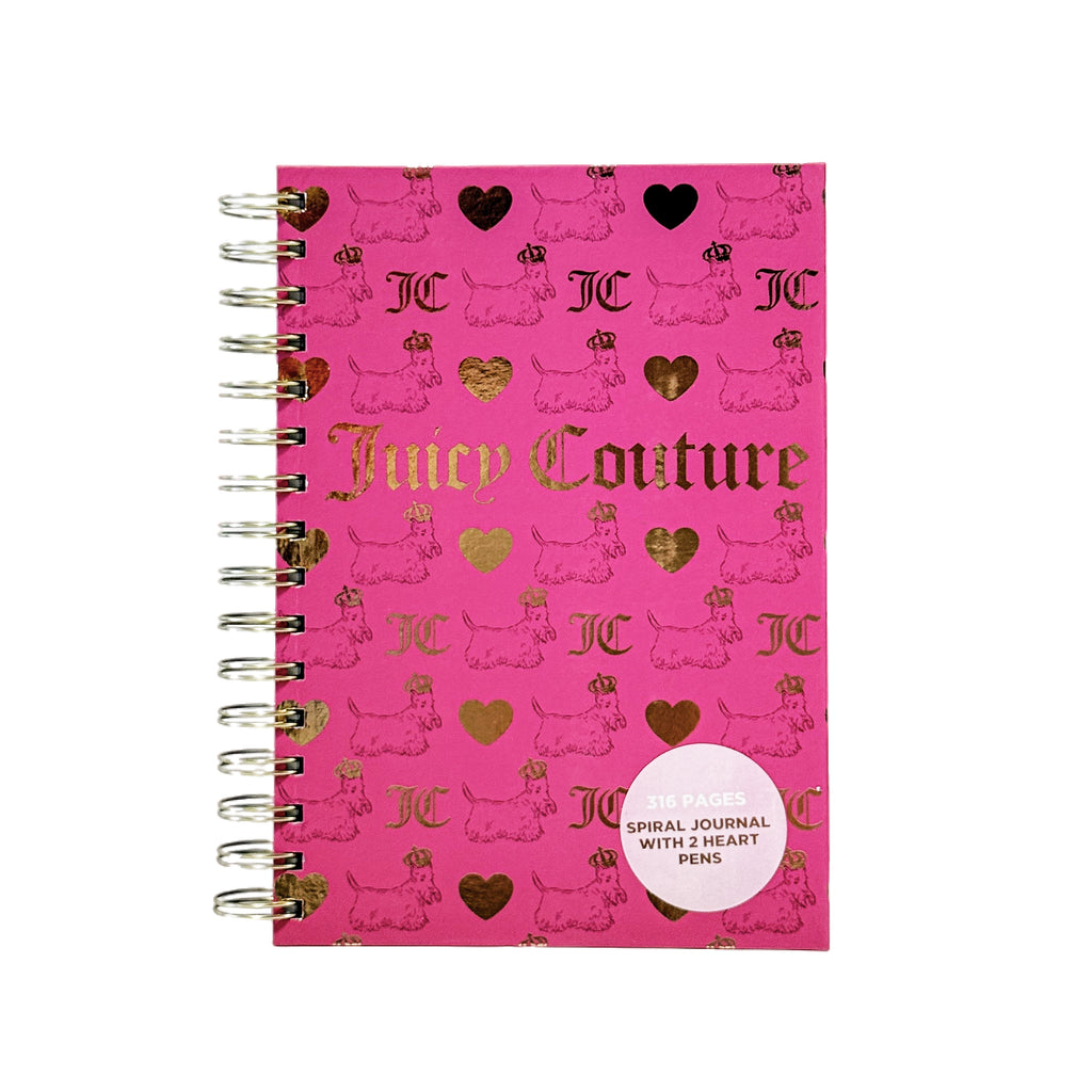 Juicy Couture Spiral Notebook with 2 Heart Pens