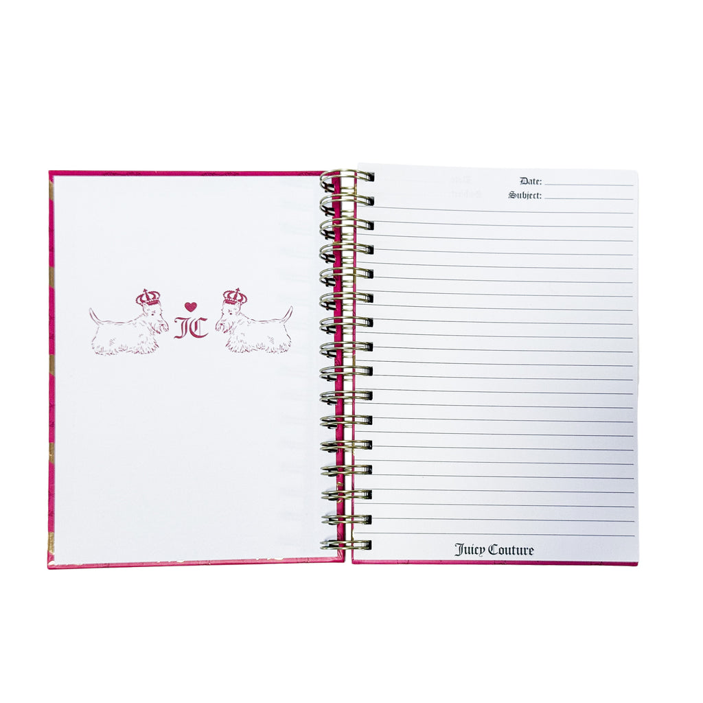 Juicy Couture Spiral Notebook with 2 Heart Pens