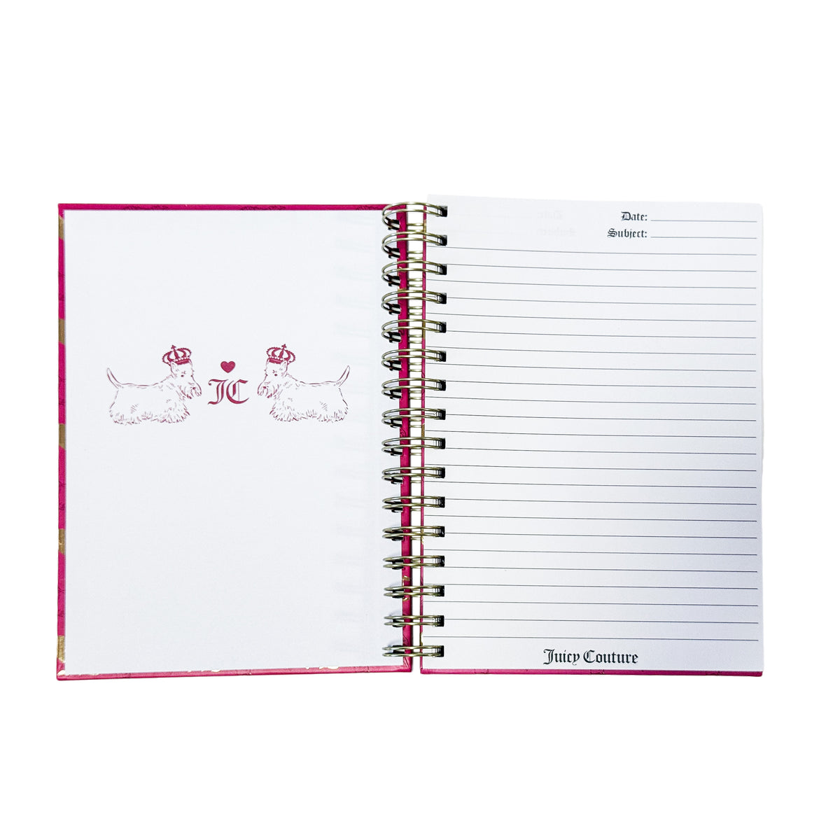 Juicy Couture Spiral Notebook with 2 Heart Pens