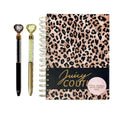 Juicy Couture Cheetah Print Spiral Notebook with 2 Heart Pens
