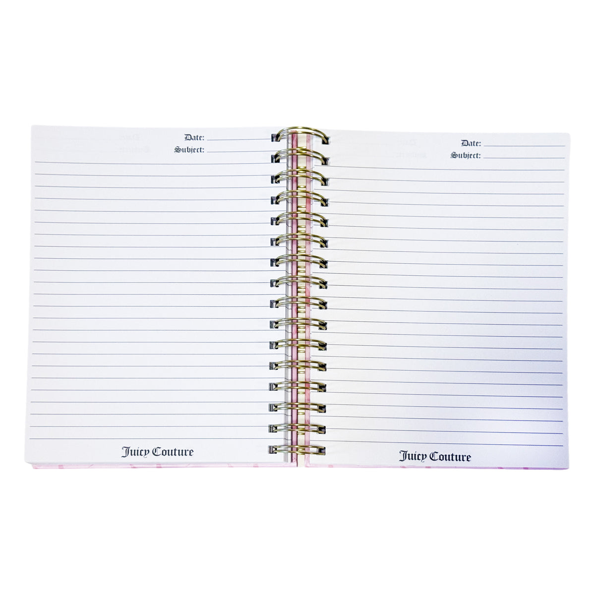 Juicy Couture Bow Spiral Notebook with Pom Keychain