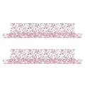20” Pink Toile Acrylic Floating Wall Shelves, Set of 2