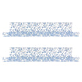 20” Blue Toile Acrylic Floating Wall Shelves, Set of 2
