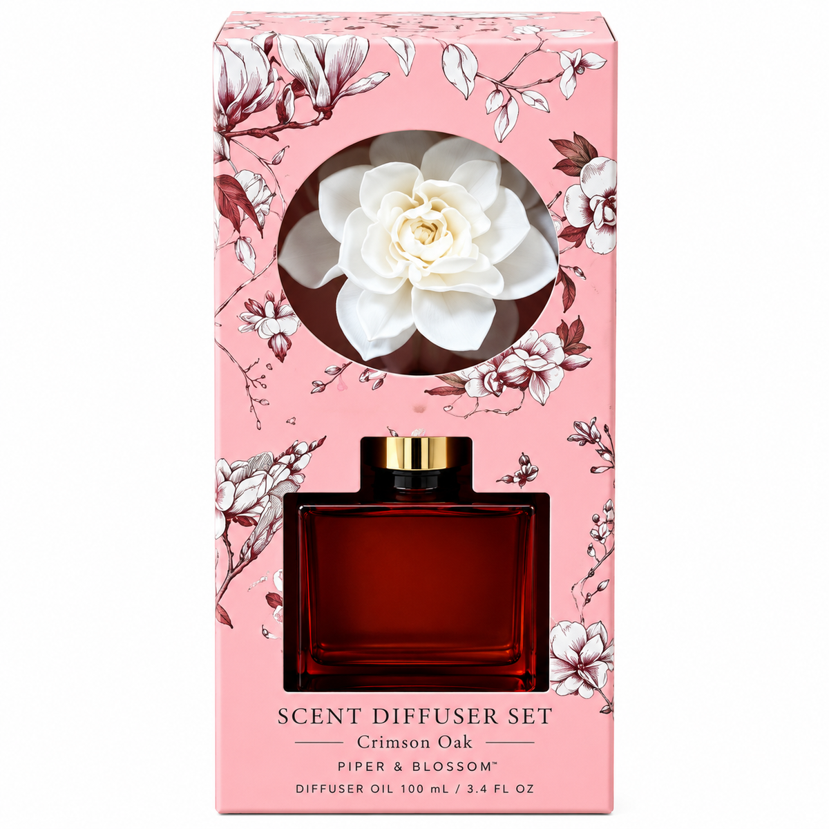 Piper & Blossom Crimson Oak Flower Diffuser Set
